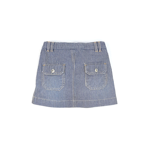 PETIT BATEAU Minirock aus gestreiftem Denim - 4 Jahre (102 cm)