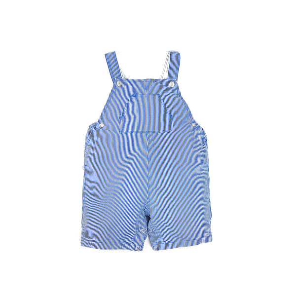 PETIT BATEAU gestreifte Latzhose kurz - 18 Monate (81 cm)