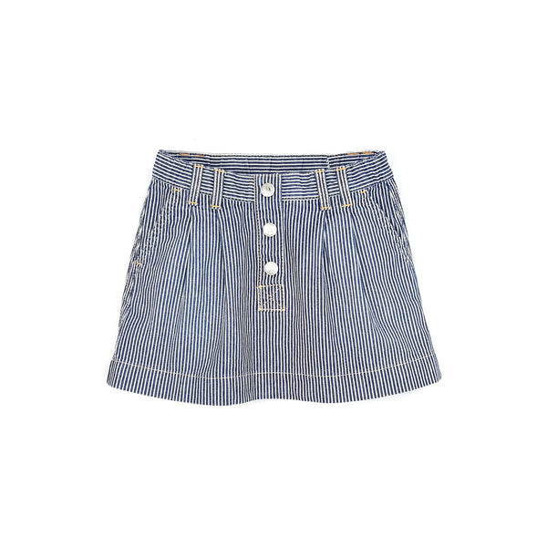 PETIT BATEAU Minirock aus gestreiftem Denim - 4 Jahre (102 cm)