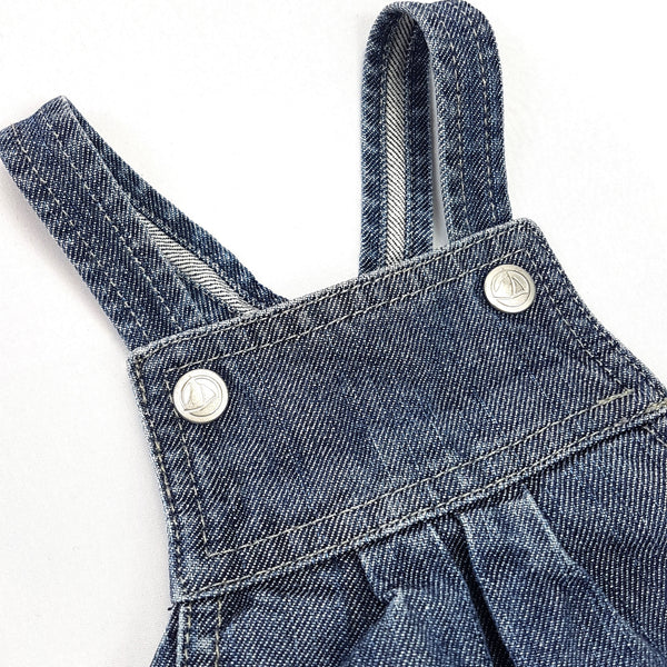 PETIT BATEAU Jeans Latzhose Kleid - 12 Monate (74cm)