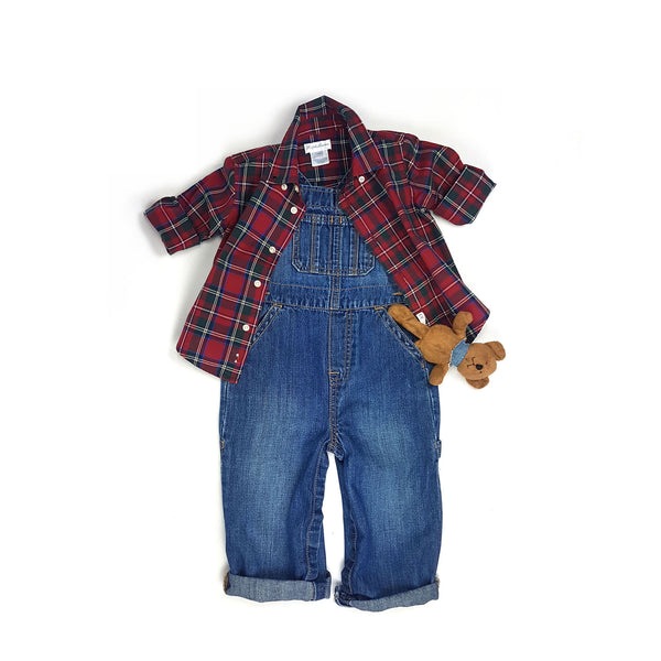 RALPH LAUREN Kariertes Popeline-Hemd - 12 Monate (75-79 cm)