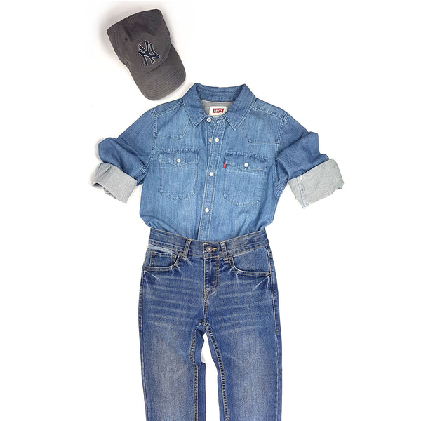 Neu mit Etiketten. LEVI's Jeanshemd - 10 Jahre (140 cm)