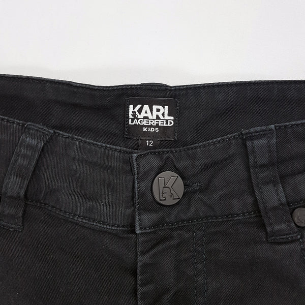 Karl Lagerfeld Schwarze schmale Hose - 12 Jahre (152 cm) Junge