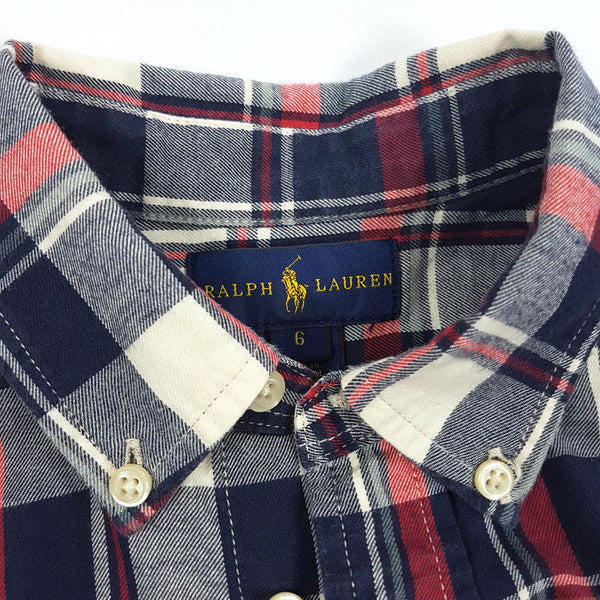 RALPH LAUREN Kariertes Popeline-Hemd - 6/ Jahre (117-123 cm)