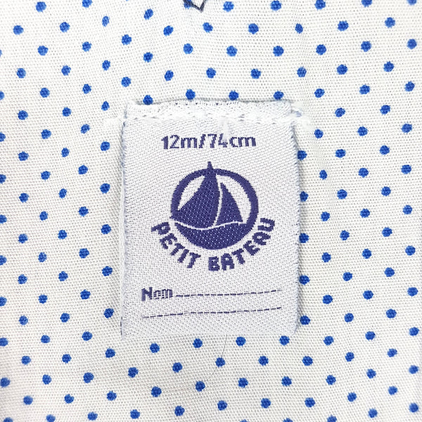 PETIT BATEAU Jeans Latzhose Kleid - 12 Monate (74cm)